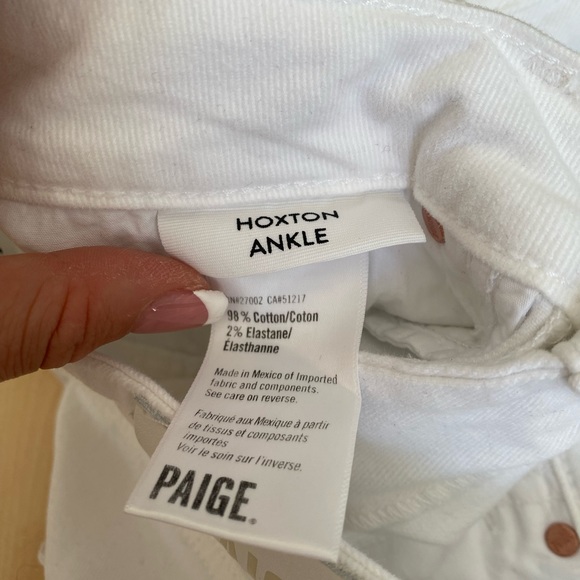 PAIGE WHITE HOXTON ANKLE JEANS - Picture 6 of 7